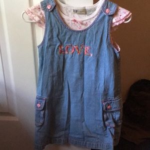 Girls 2 piece romper, size 7, EUC